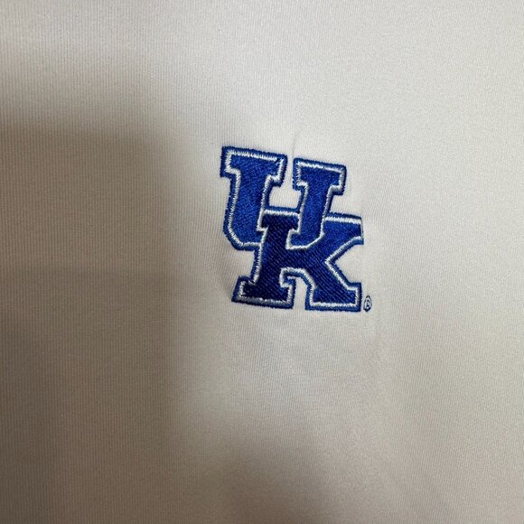 Johnnie-O Polo Shirt Mens Birdie Medium White Golf UPF 50 Performance Stretch UK - Picture 2 of 9